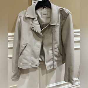 Blank NYC Moto Jacket Beige Size L